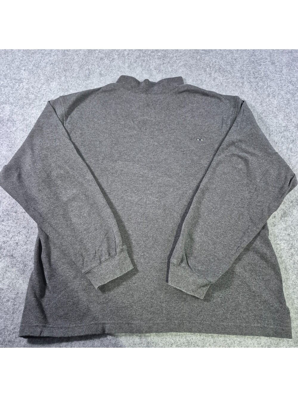 Alexander Julian Colours Mock Turtleneck  Med Long Sleeve Dark Gray 100% Cotton